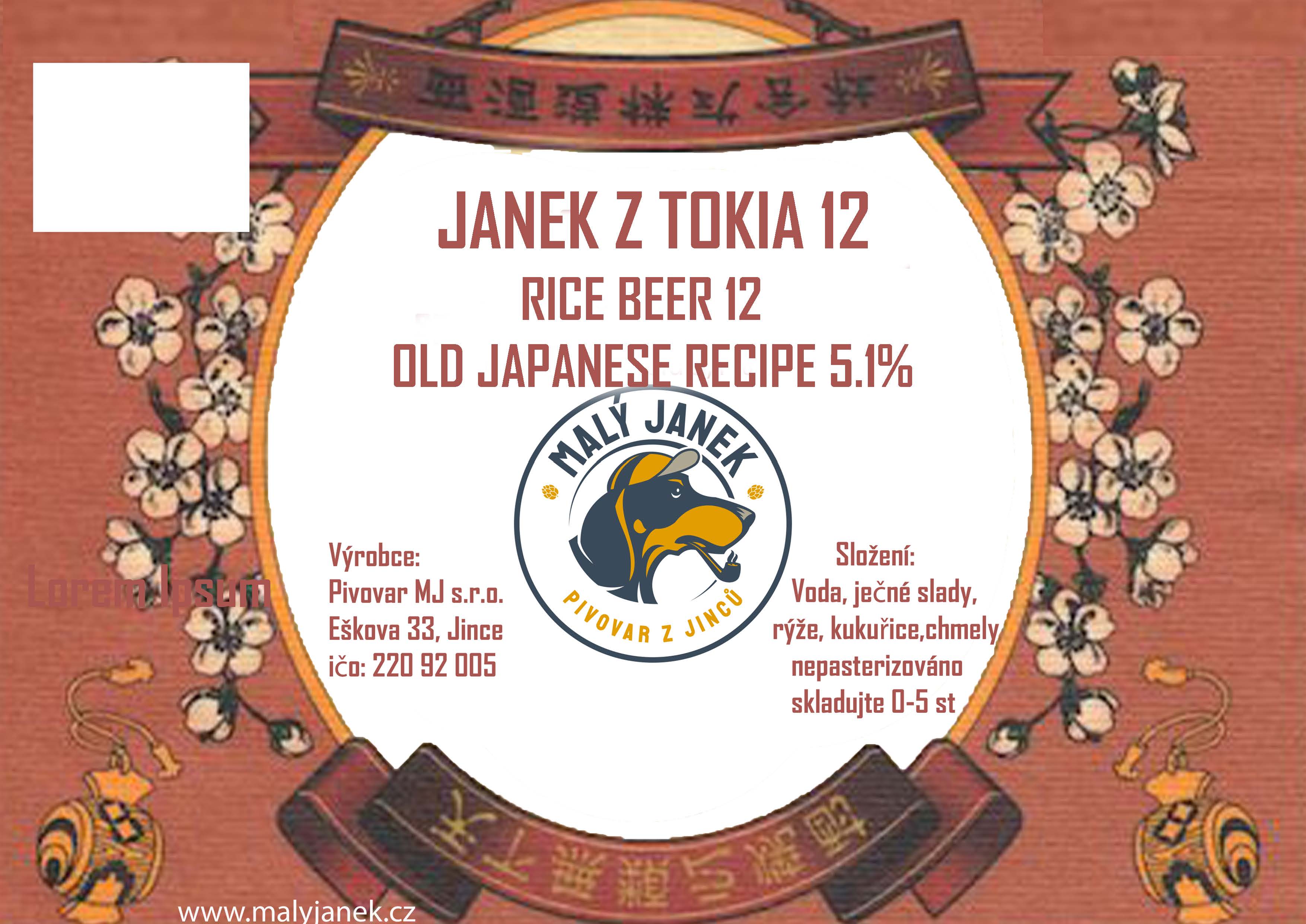 Janek z Tokia 1,5l PET - rýžové pivo
